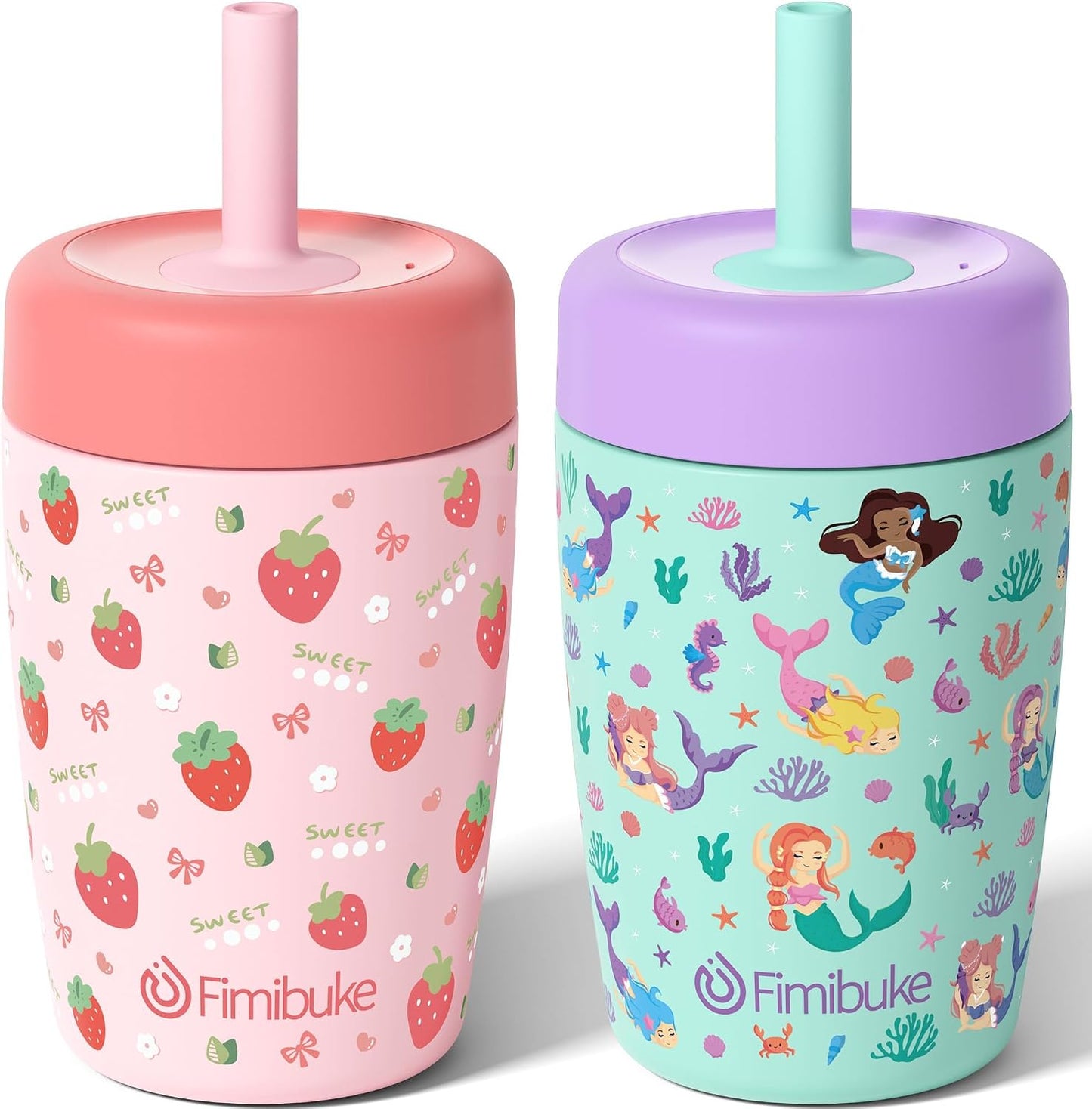 Vaso entrenador para niños 12oz acero inox sin BPA