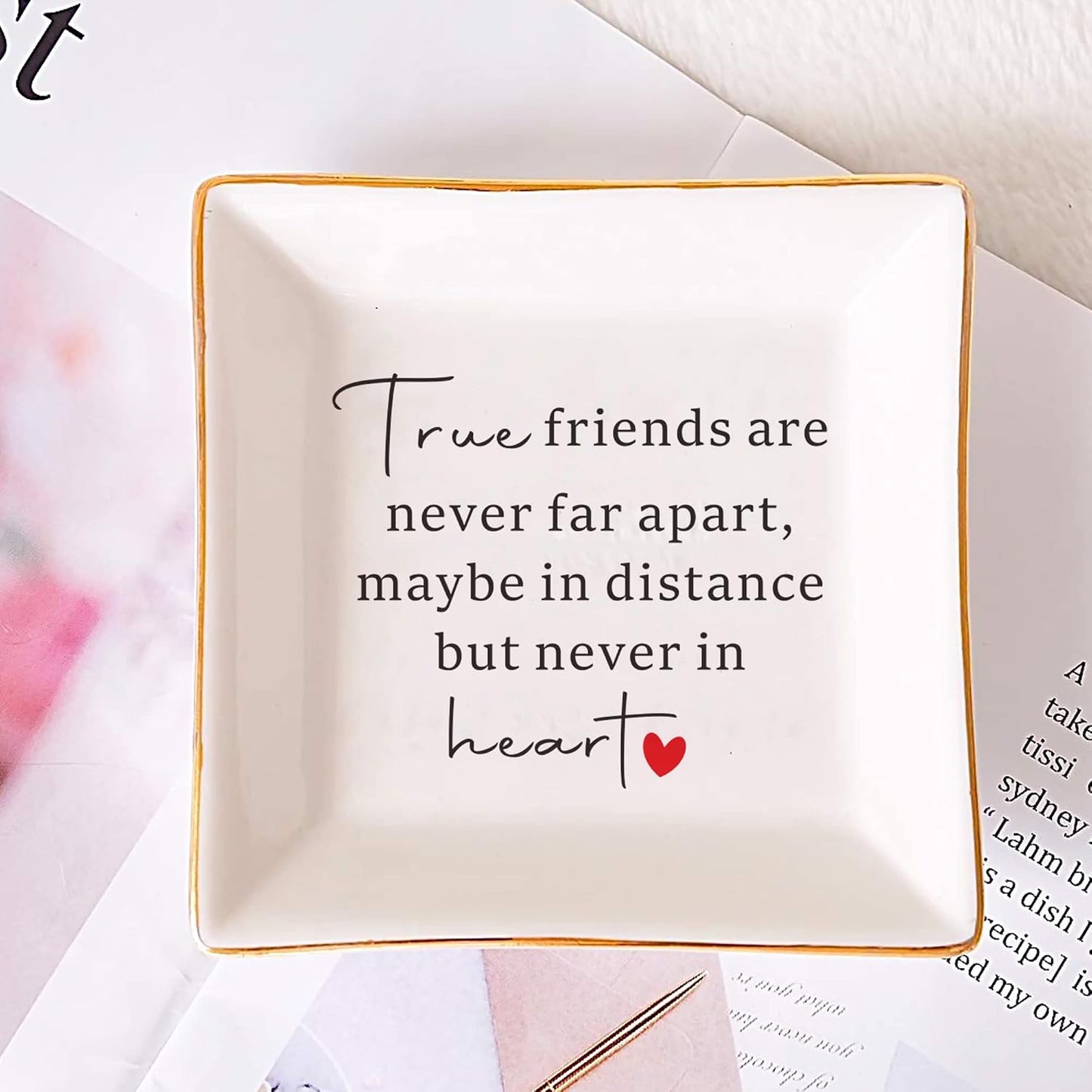 Plato cerámica regalo para ella true friends