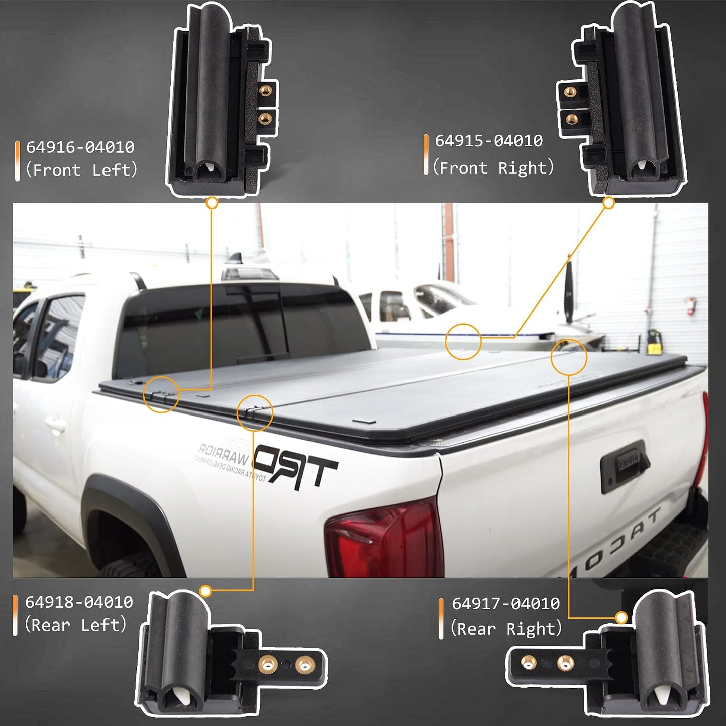Kit tapa bisagra cajón camión comp Toyota Tacoma 16-23 4