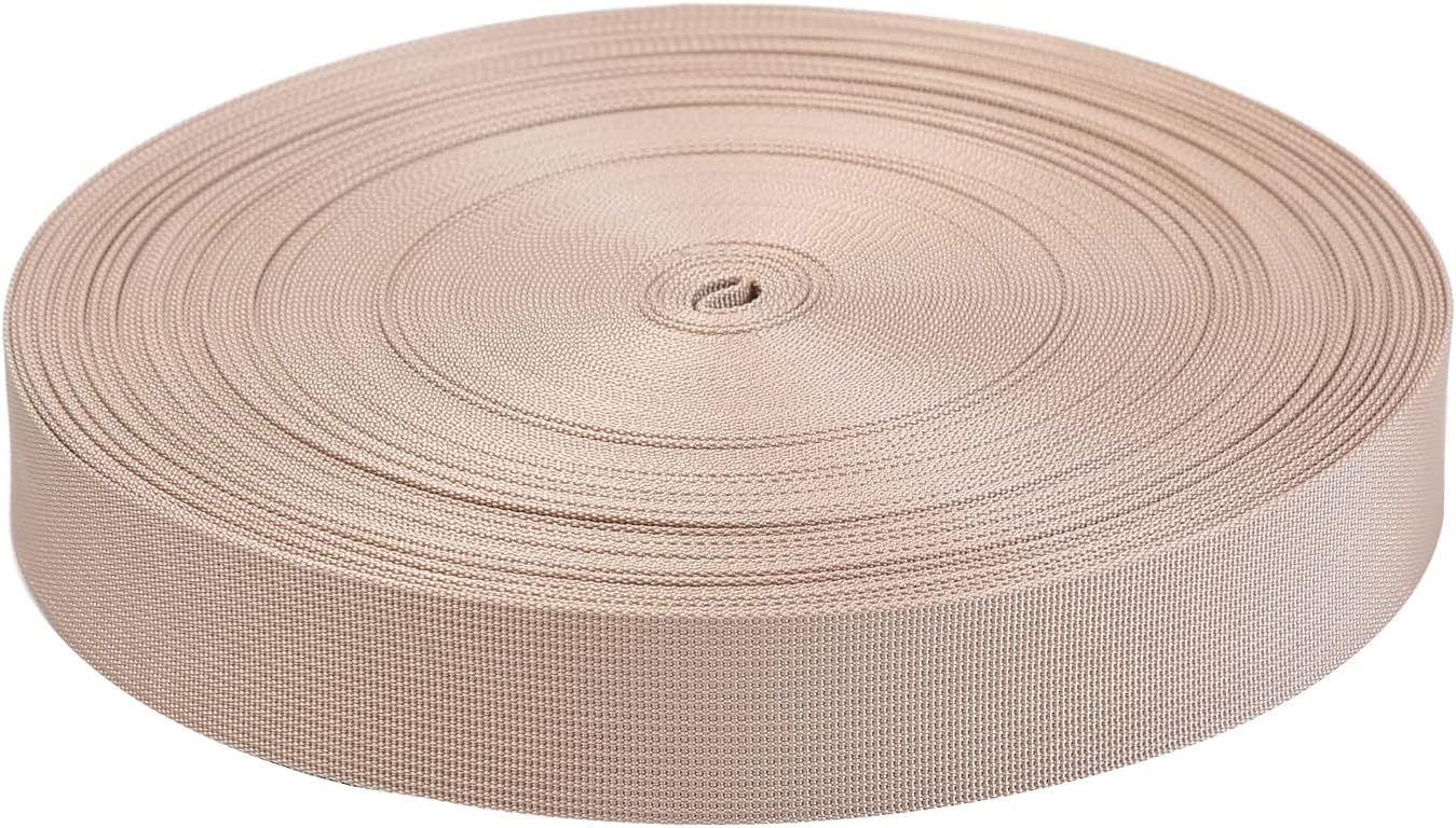 Correa nailon 1.5" para bricolaje 25yardas bronceado