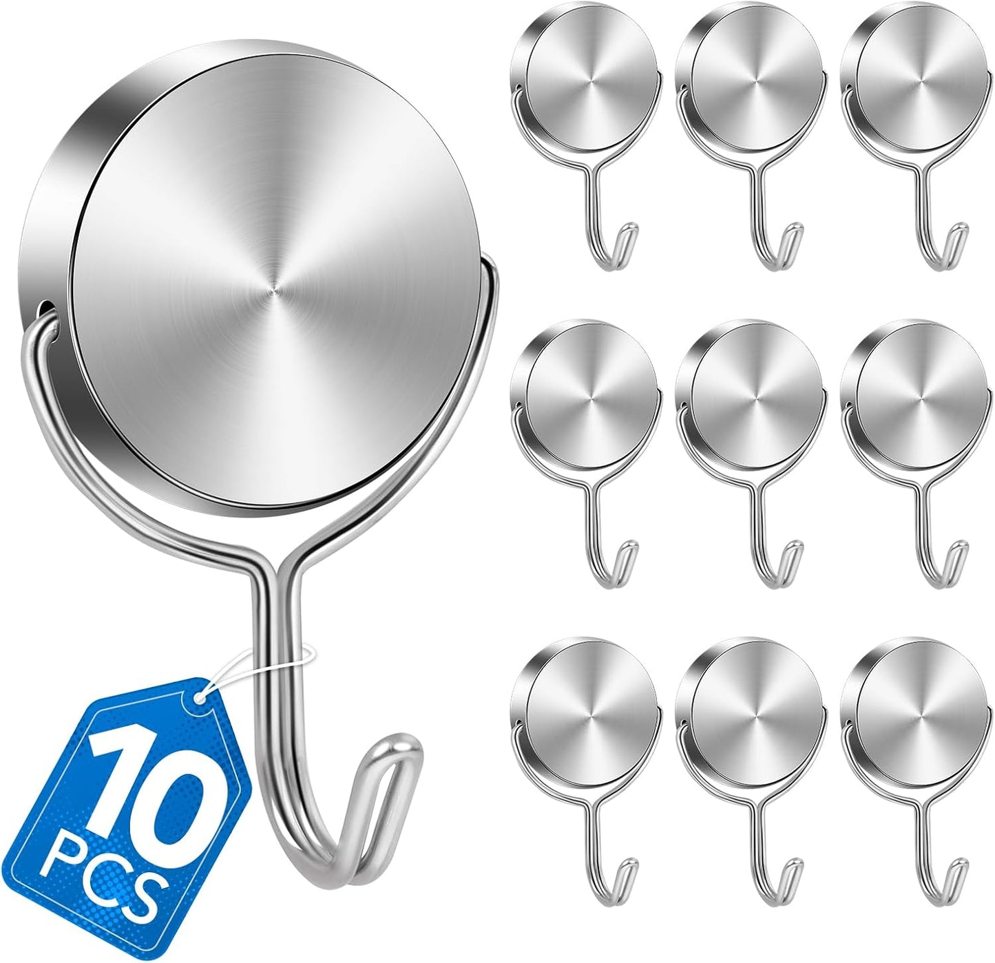 Ganchos magnéticos giratorios 80lb para cabinas y aulas pack