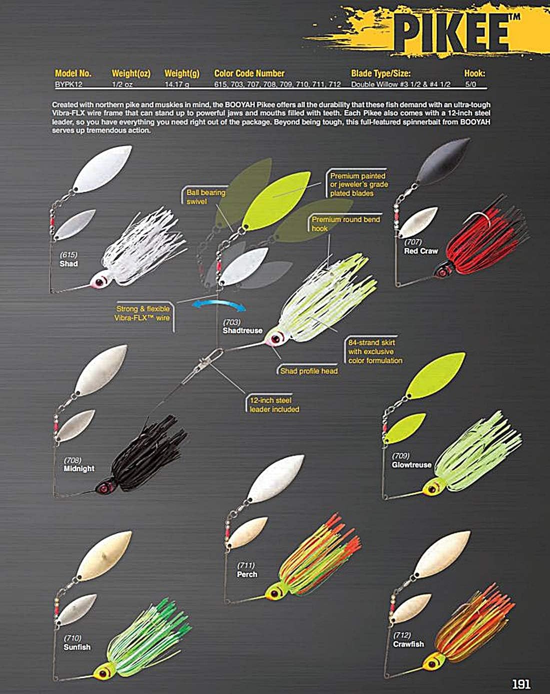 Señuelo Pikee Spinner-Bait para lucio 1/2oz
