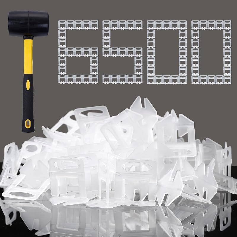 Sistema nivelación azulejos 1/8" 6500pzas martillo goma 16oz