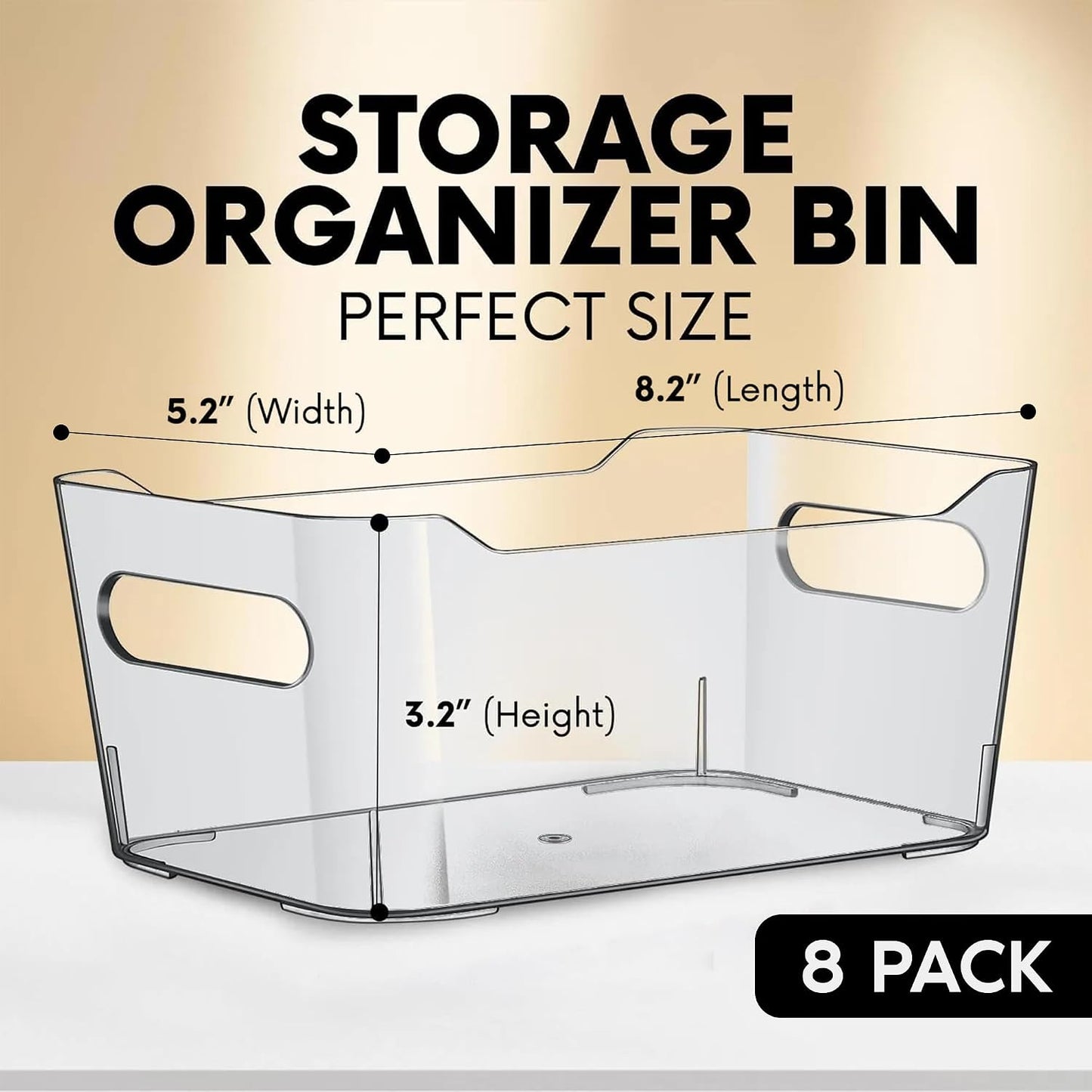 Contenedores plástico transparente organiz. cocina baño