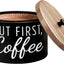 Soporte para filtro de café con tapa de madera ro, organizador para filtros de cesta, cono y fondo plano