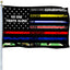 Bandera EE.UU. texto inglés 3x5 para socorristas bomberos