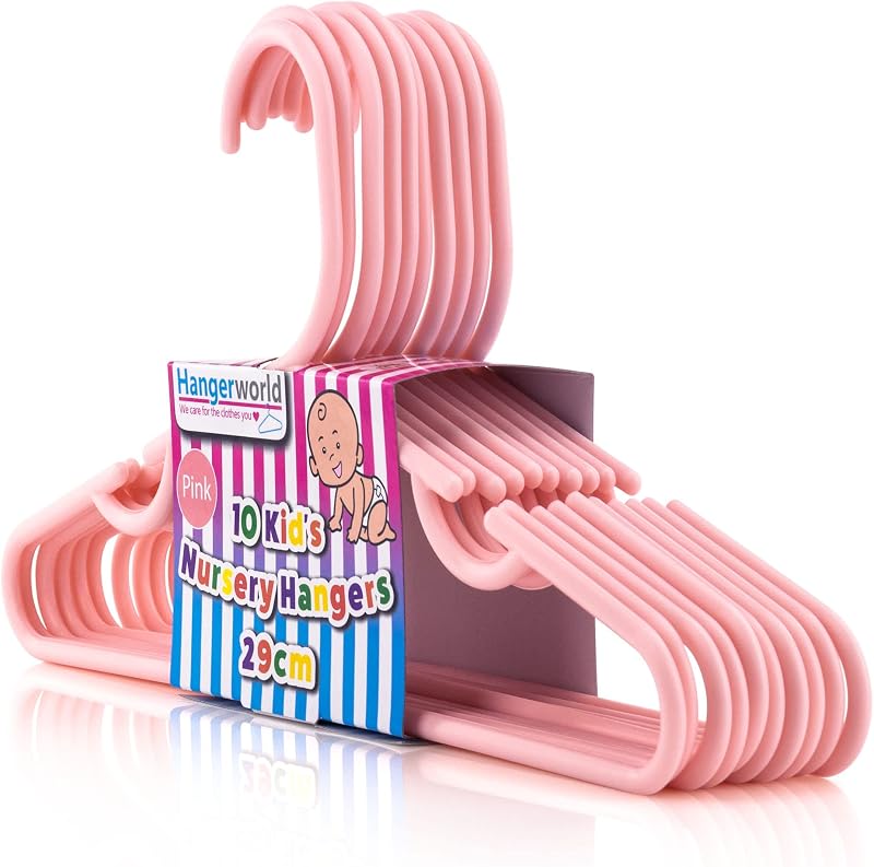 Perchas infantiles para guardería 20uds rosa