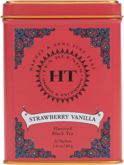 Té negro sabor fresa vainilla 20 sobres