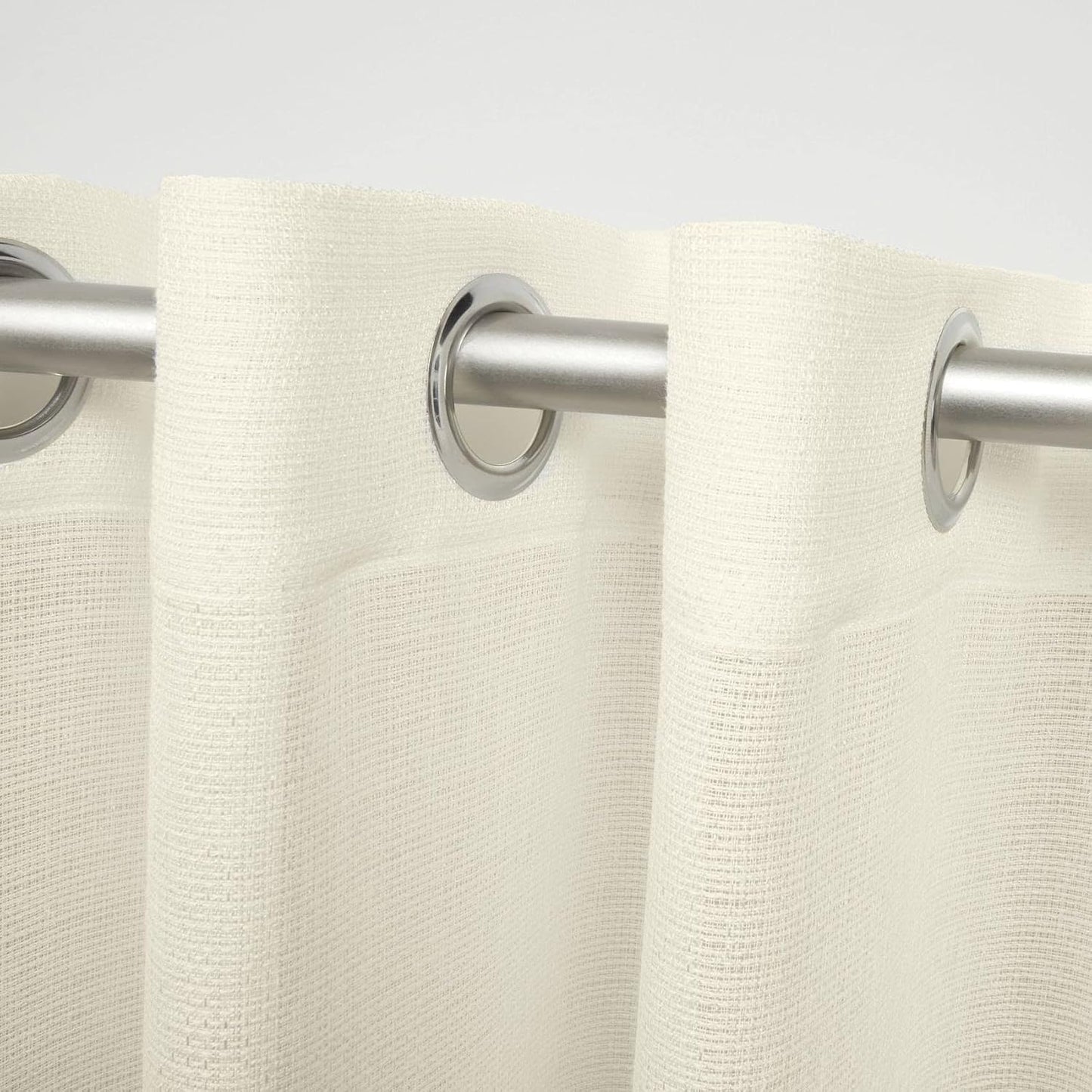2 Cortinas texturizadas semitransparentes 54x108" marfil