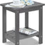 Mesa auxiliar Adirondack cuadrada impermeable gris oscuro