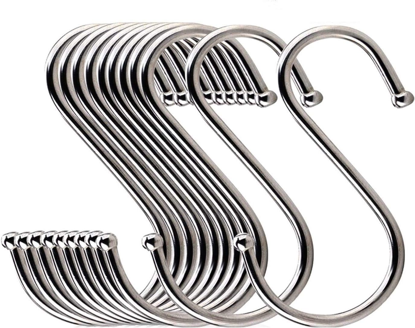 20 Ganchos Metal Forma S para Cocina Baño
