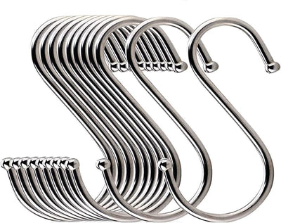 20 Ganchos Metal Forma S para Cocina Baño