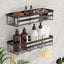 2 Organiz. ducha acero inox colgante adhesivo