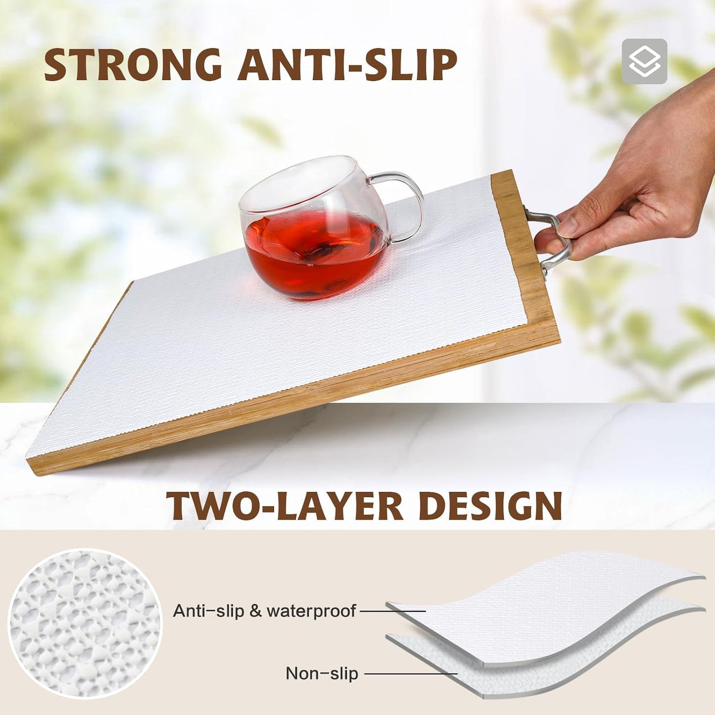 Revestimiento cajones cocina 23.4" x20ft blanco antiderrap