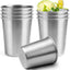 Set 8 Vasos Acero Inox 8oz Apilables para Hogar Fiesta