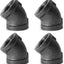 Codos hierro fundido negro 45 grados 1/2pulg paquete 4