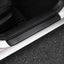 Protector umbral puerta fibra carbono 4uds plateado