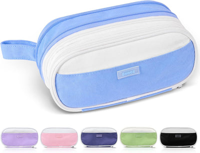 Estuche lona expandible 5 compartimentos para lápices