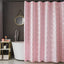 Cortina ducha rosa 72pulg azulejos marroquíes geométricos