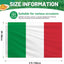 Bandera Italia 3x5ft tela Oxford rayas verdes rojas