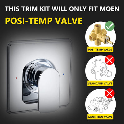 Kit ajuste ducha comp Moen Posi-Temp cromado