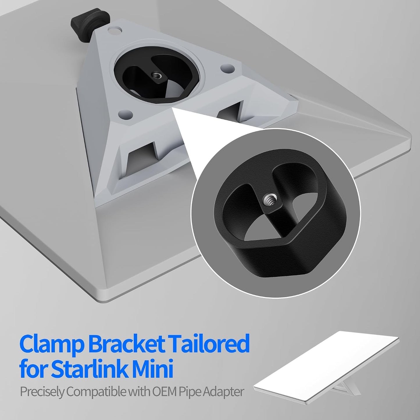 Soporte abrazadera Starlink para rack coche RV adaptador 2025