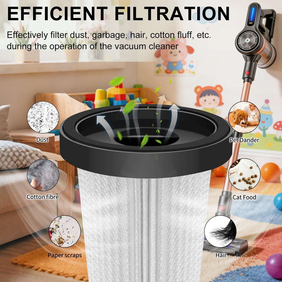 Filtro repuesto aspiradora NADALY A13 AirClean 4 Uds