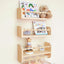 Estantes flotantes para libros madera pino set 3