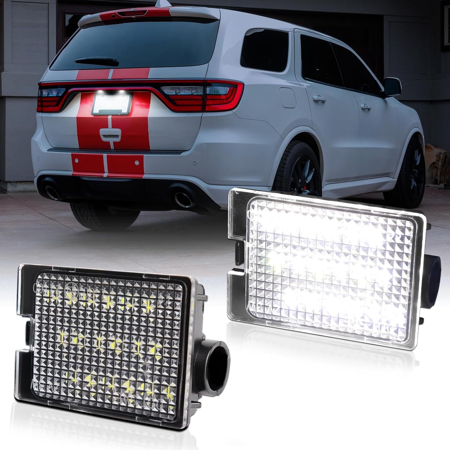 Luz matrícula LED comp Dodge Durango 14-24 6000K blanco 2uds