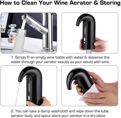 Juego dispensador vino eléctrico con bomba LED y tapón