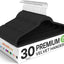 Perchas terciopelo negro antiderrap 30uds con gancho 360°