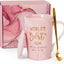 Taza café cerámica rosa regalo mamá 14oz