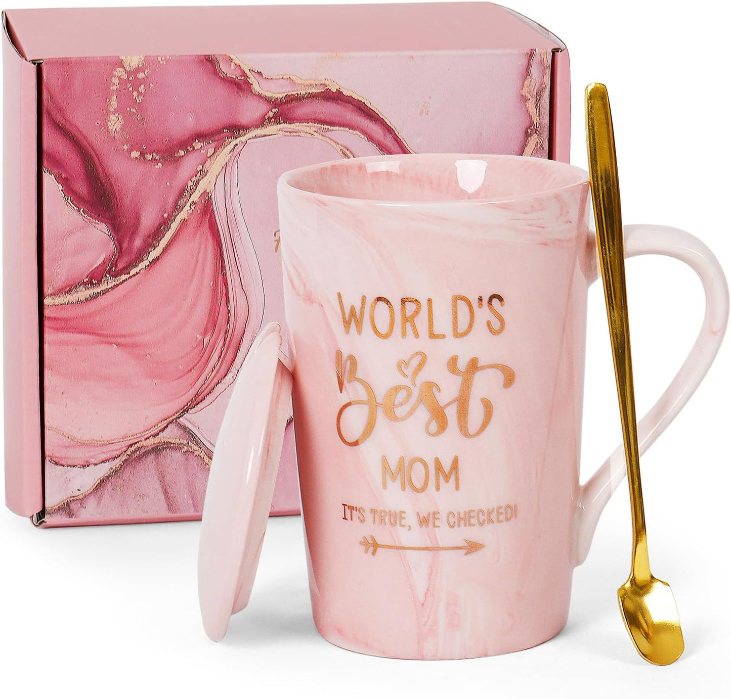 Taza café cerámica rosa regalo mamá 14oz