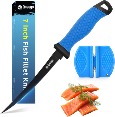 Cuchillo filete pescado 7" hoja flex mango antidesliz