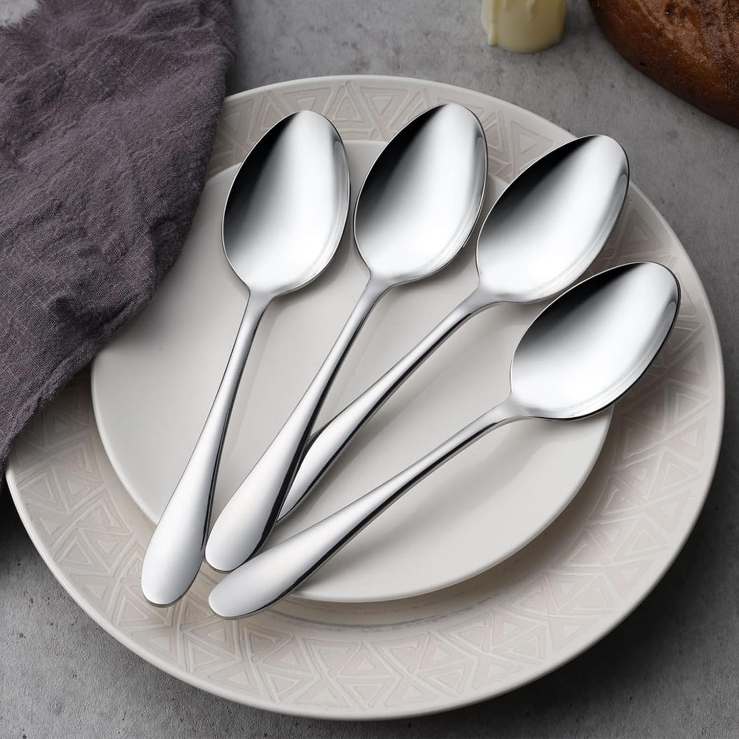 Juego 4 Cucharas Acero Inox para Servir Catering Bufé