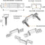 100 Soportes Tira Luces LED IP67/68 0.394pulg