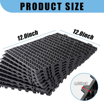 Azulejos piso drenaje entrelazados antideslizantes modulares pvc
