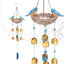 Carillón viento Blue Bird 27.5pulg resina bronce decorativo