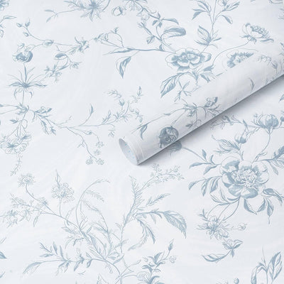 Papel tapiz azul textura francesa autoadhesivo rollo