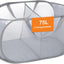 Cesta plegable lavandería 2 compartimentos bolsillo práctico