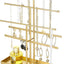 Soporte joyas metal dorado 5 niveles ganchos anillos