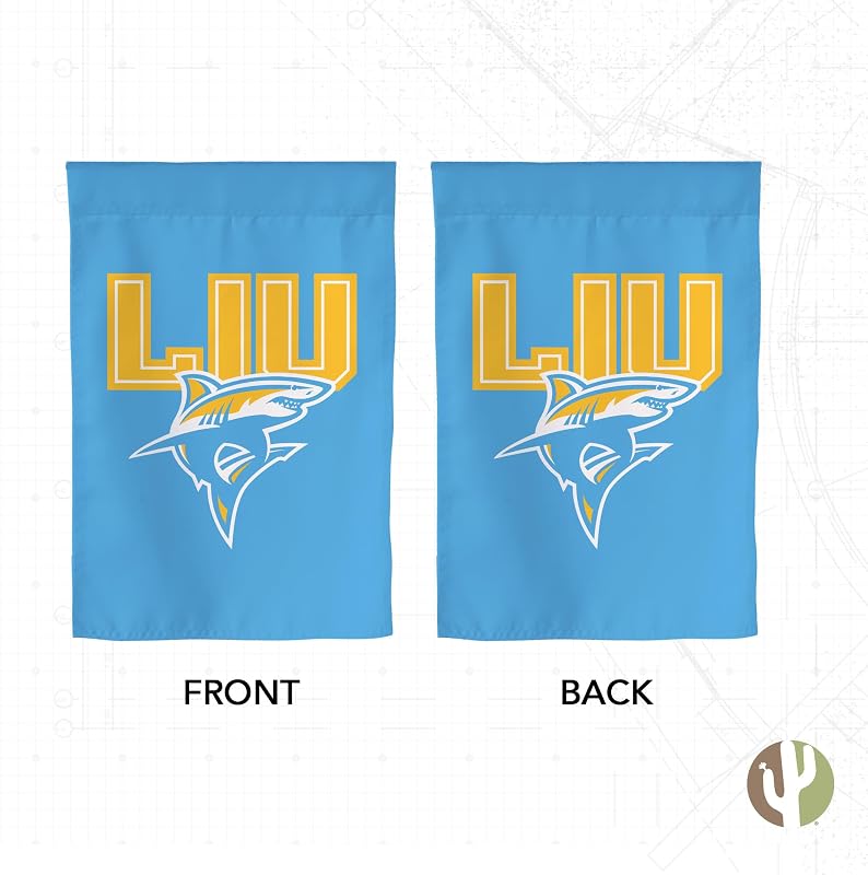 Bandera jardín LIU Long Island 19x12pulg diseño A