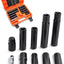 Set 10 llaves tubo para tuercas estriadas 1/2" 3" extensión