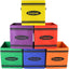 6 Cubos Almacenamiento 11" Aula con Asas Tela Arco Iris
