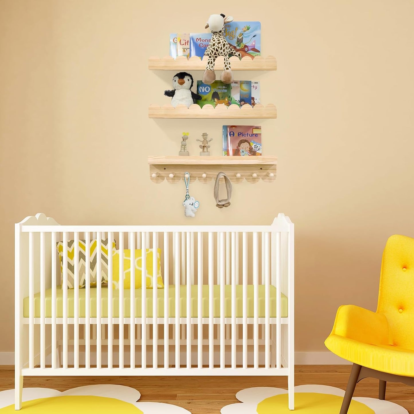 Estantes flotantes para libros 20" set 3 dormitorio niños