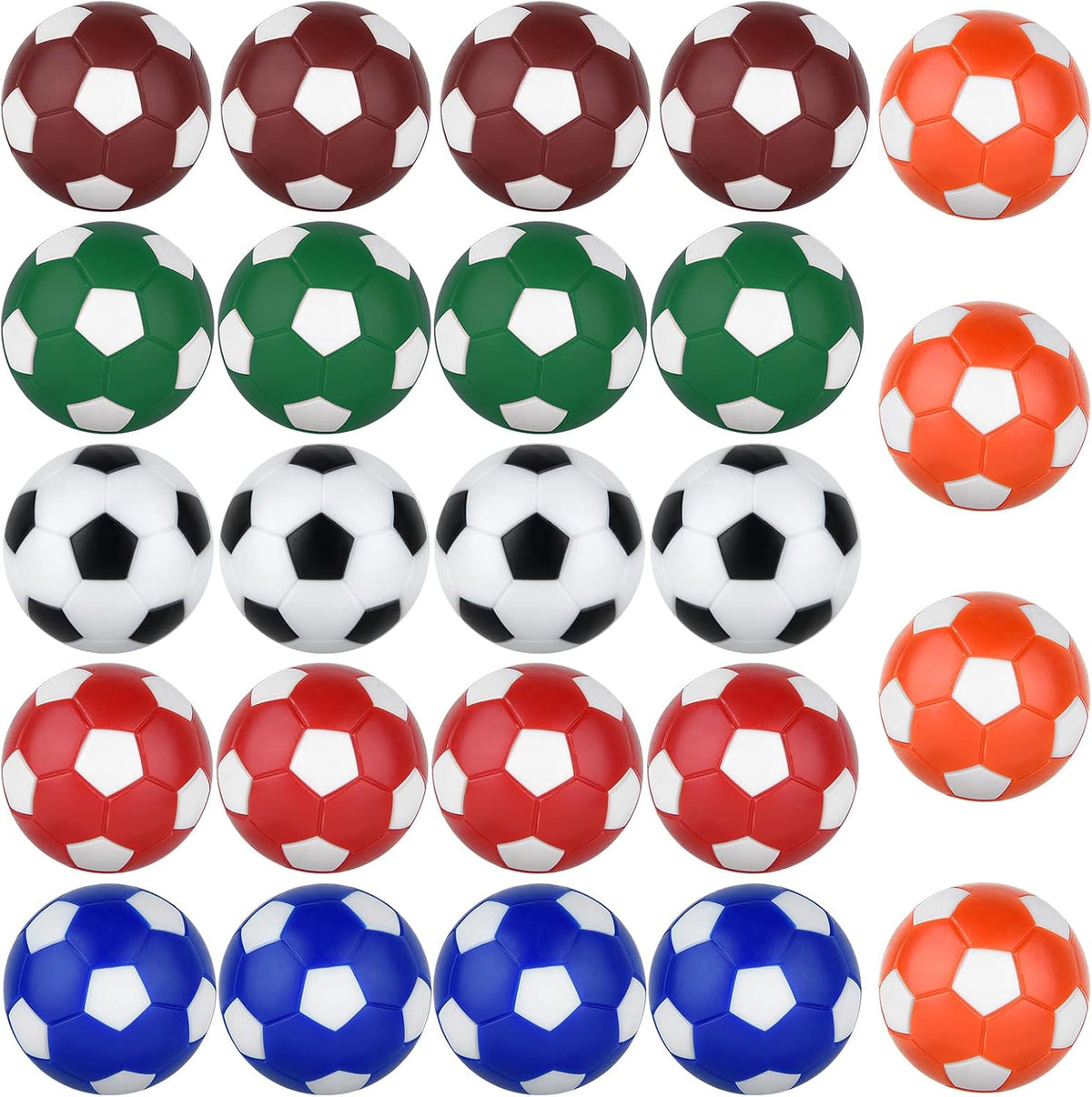 24 Bolas Futbolín 1.260pulg Multicolor Oficiales