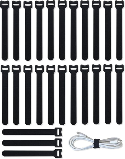 100 Bridas Reutilizables para Cables Negro 4
