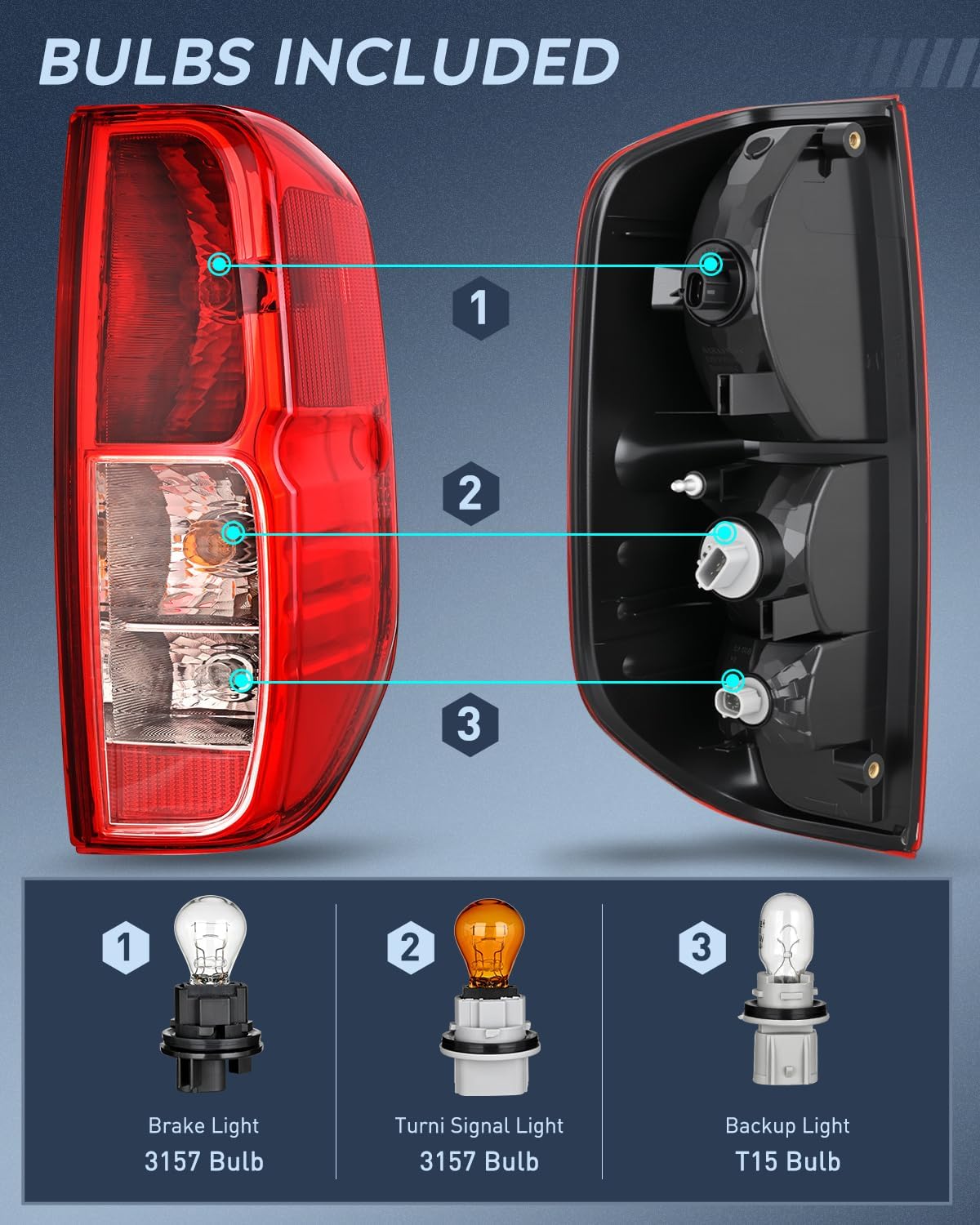 Conjunto luz trasera comp Nissan Frontier 09-12 Suzuki