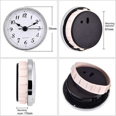 Inserto reloj cuarzo 2.8pulg borde dorado número árabe