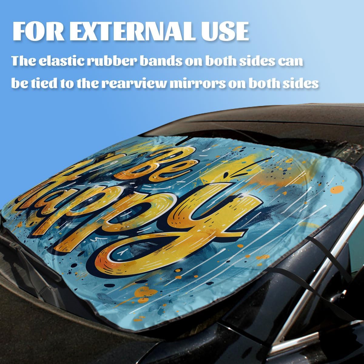 Protector solar para parabrisas automóvil azul amarillo